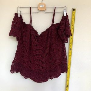 Francesca’s Off the Shoulder Lace Top